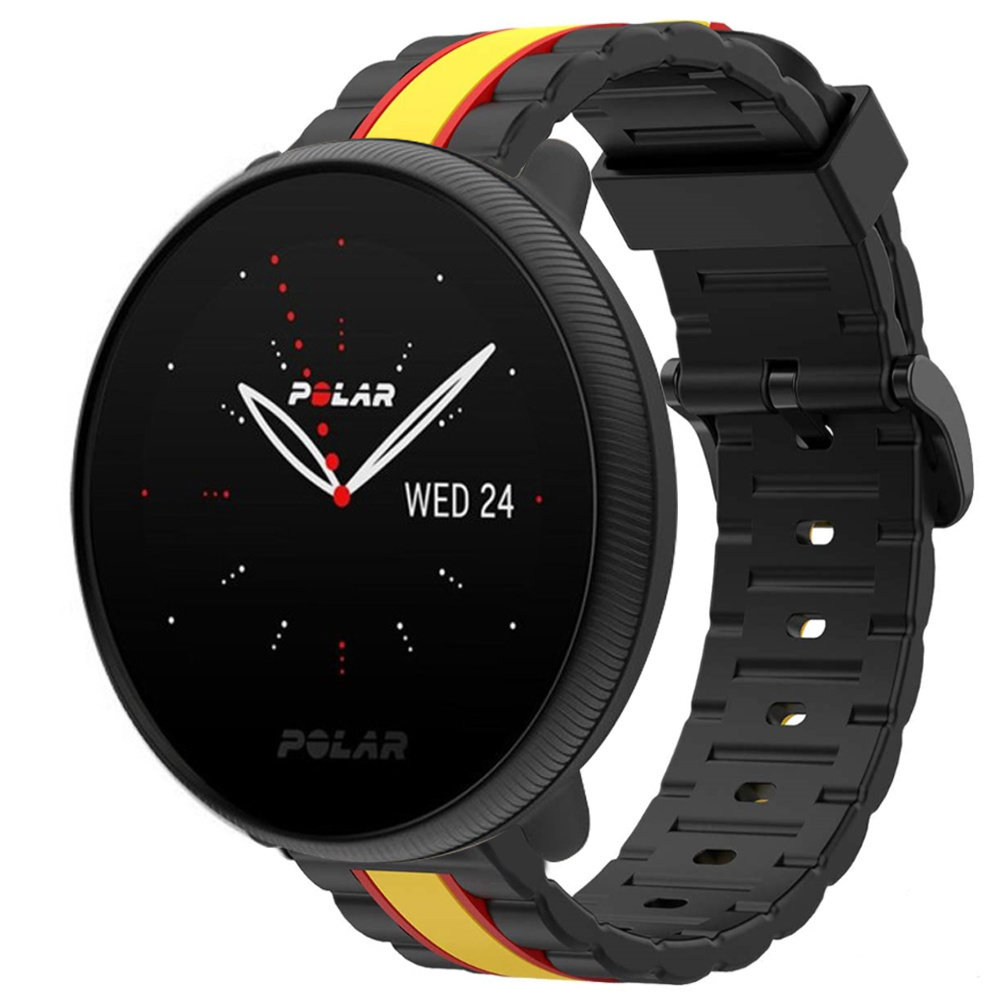 Strap-it Strap-it Polar Ignite 3 Silicone Strap Special Edition (Black/Yellow)