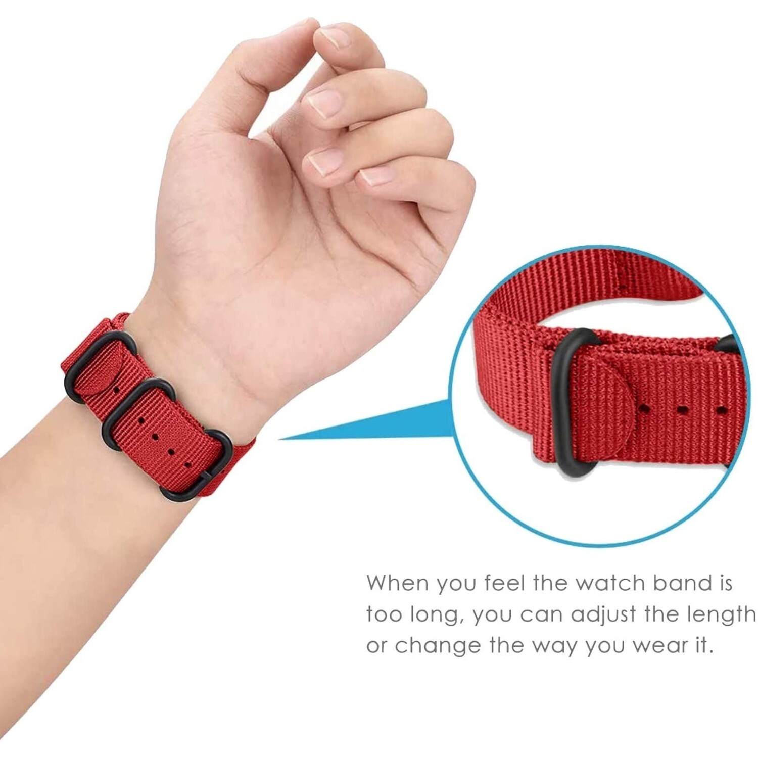 Polar Ignite 3 Nylon Strap with Buckle Red
