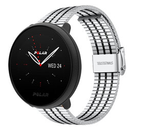 Strap-it Polar Ignite 3 Fine Steel Strap (Silver/Black) Strap-it Polar Ignite 3 Fine Steel Strap (Silver/Black)