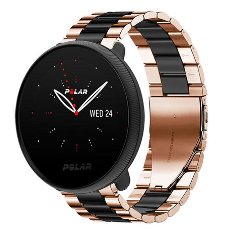 Polar Ignite 3 Steel Strap Rose Gold Black