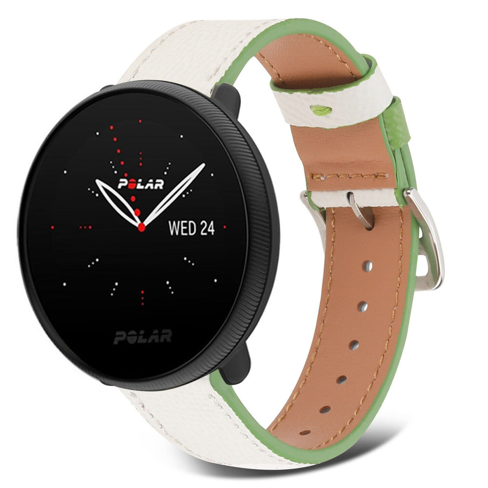 Strap-it Strap-it Polar Ignite 3 Leather Strap (White/Green) Strap-it Strap-it Polar Ignite 3 Leather Strap (White/Green)