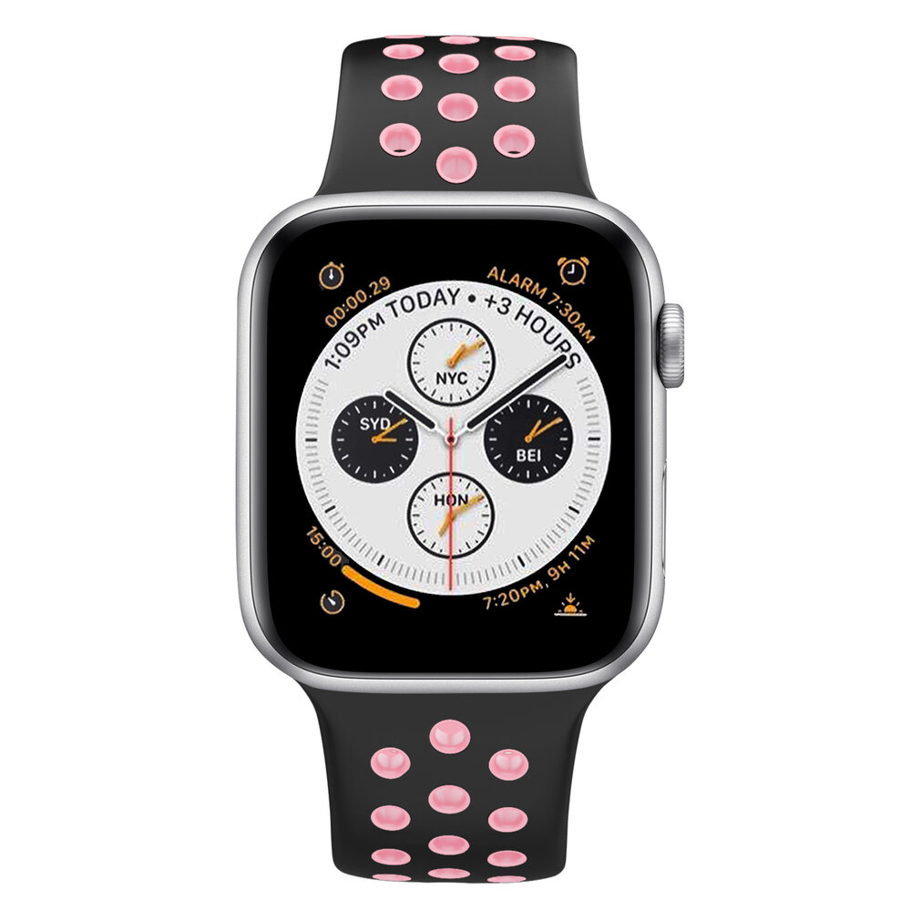 Strap-it Strap-it Apple Watch Sport Strap Classic (Black/Pink) Strap-it Strap-it Apple Watch Sport Strap Classic (Black/Pink)