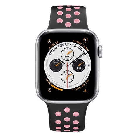 Strap-it Strap-it Apple Watch Sport Strap Classic (Black/Pink) Strap-it Strap-it Apple Watch Sport Strap Classic (Black/Pink)