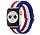 Strap-it Apple Watch Braided Nylon Strap (Red/White/Blue)