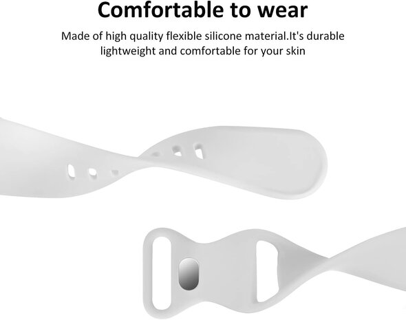 Strap-it Strap-it Apple Watch Silicone Strap Classic (White)