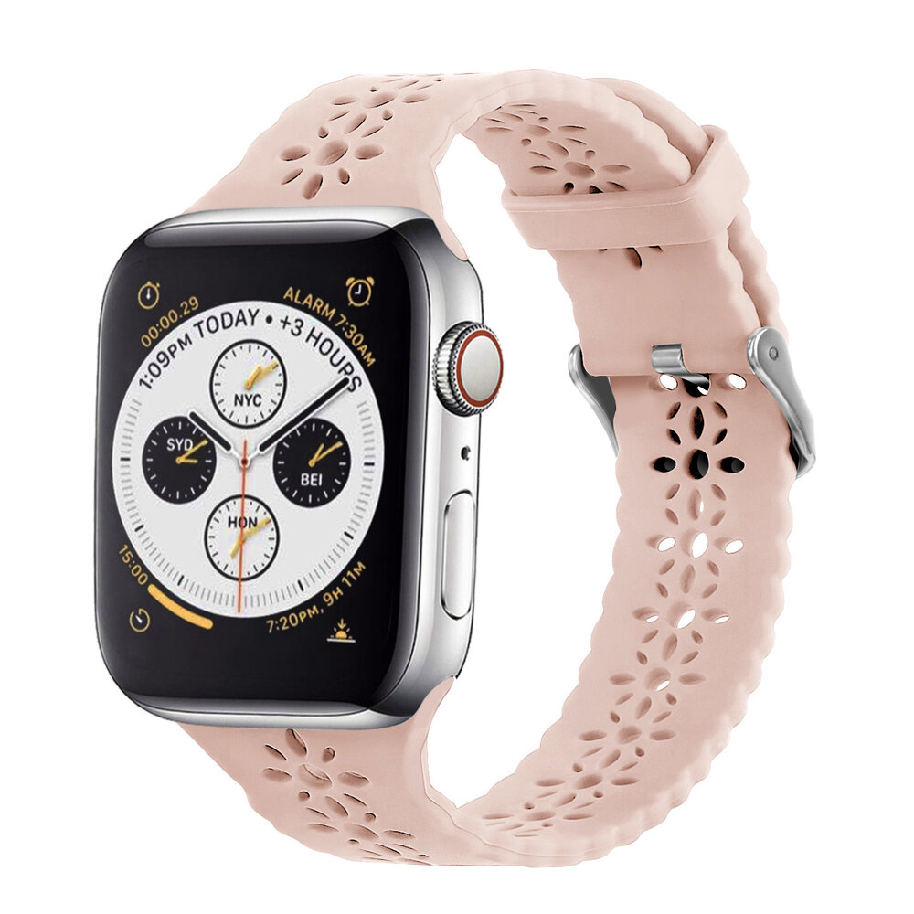 Strap-it Strap-it Apple Watch Patterned Silicone Strap (Pink)