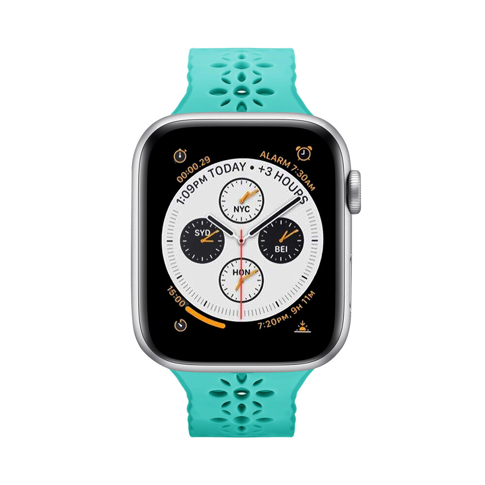 Strap-it Strap-it Apple Watch Patterned Silicone Strap (Turquoise)