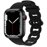 Strap-it Apple Watch Silicone Chain Strap (Black)