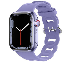 Strap-it Apple Watch Silicone Chain Strap (Lilac)