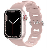 Strap-it Apple Watch Silicone Chain Strap (Pink)