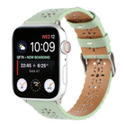 Strap-it Strap-it Apple Watch Patterned Leather Strap (Light Green)