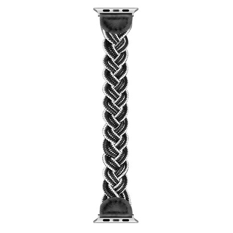 Strap-it Strap-it Apple Watch Twisted Nylon Strap (Black/White) Strap-it Strap-it Apple Watch Twisted Nylon Strap (Black/White)