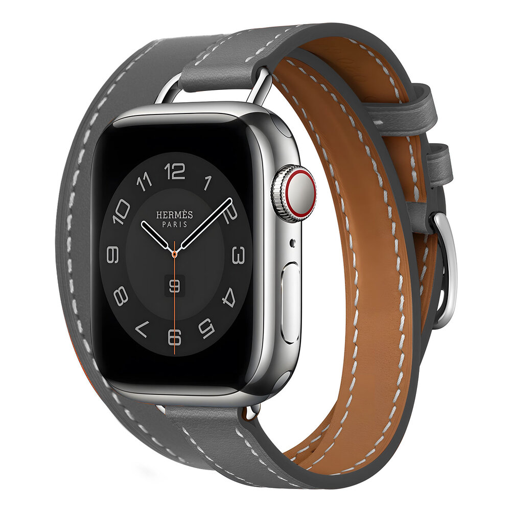 Double tour leather clearance apple watch strap