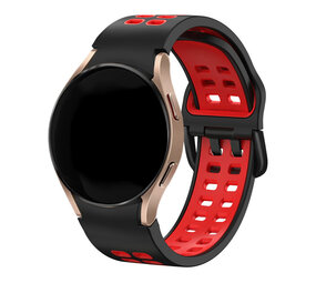 Strap-it Samsung Galaxy Watch 4 Classic 42mm Squared Sport Strap (Black/Red) Strap-it Samsung Galaxy Watch 4 Classic 42mm Squared Sport Strap (Black/Red)