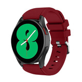 Strap-it Samsung Galaxy Watch 4 44mm Silicone Strap with Buckle (Bordeaux Red)