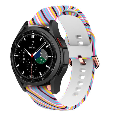 Strap-it Strap-it Samsung Galaxy Watch 4 Classic 46mm Strap Silly Stripes Strap-it Strap-it Samsung Galaxy Watch 4 Classic 46mm Strap Silly Stripes