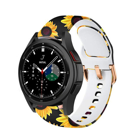 Strap-it Strap-it Samsung Galaxy Watch 4 Classic 42mm Strap Sunflowers Strap-it Strap-it Samsung Galaxy Watch 4 Classic 42mm Strap Sunflowers