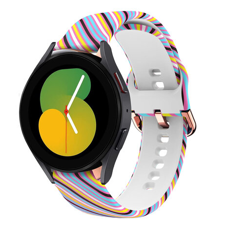 Strap-it Strap-it Samsung Galaxy Watch 4 44mm Strap Silly Stripes Strap-it Strap-it Samsung Galaxy Watch 4 44mm Strap Silly Stripes