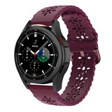 Strap-it Samsung Galaxy Watch 4 Classic 42mm Patterned Silicone Strap (Bordeaux Red) Strap-it Samsung Galaxy Watch 4 Classic 42mm Patterned Silicone Strap (Bordeaux Red)