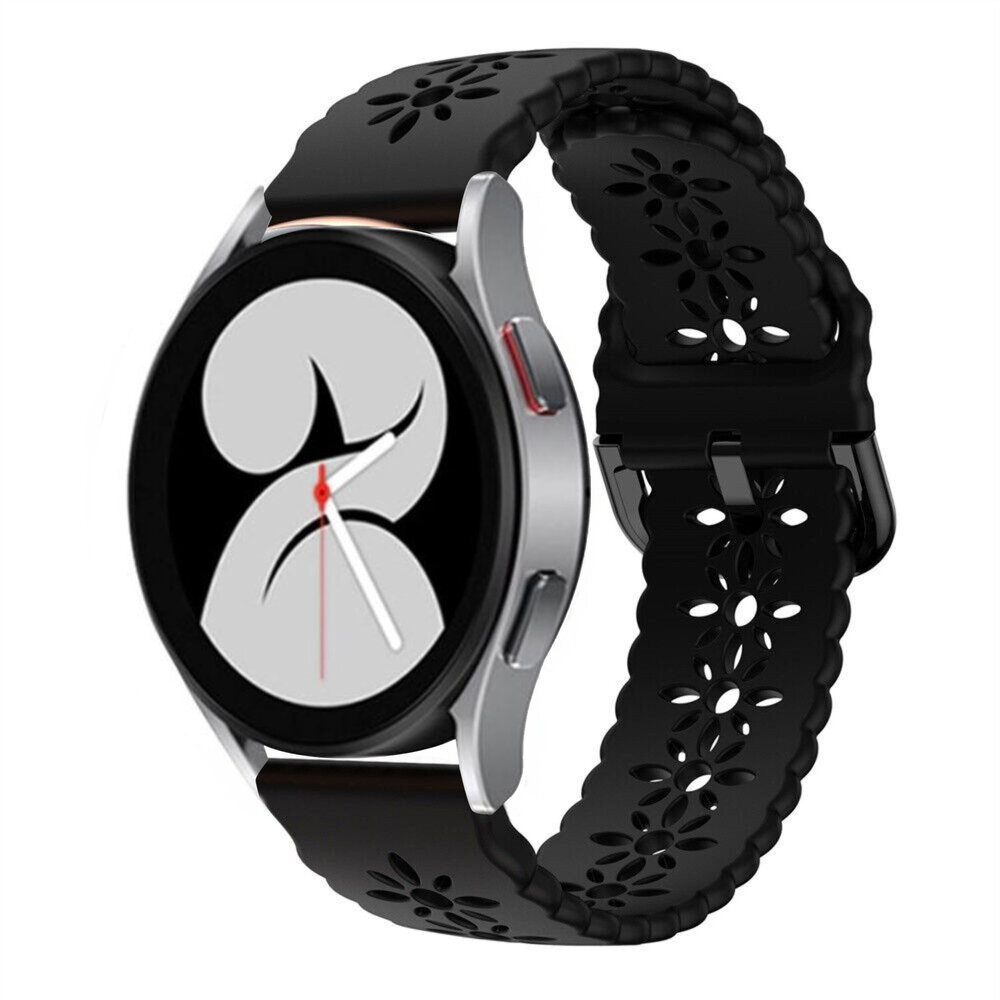 Strap-it Strap-it Samsung Galaxy Watch 4 40mm Patterned Silicone Strap (Black)