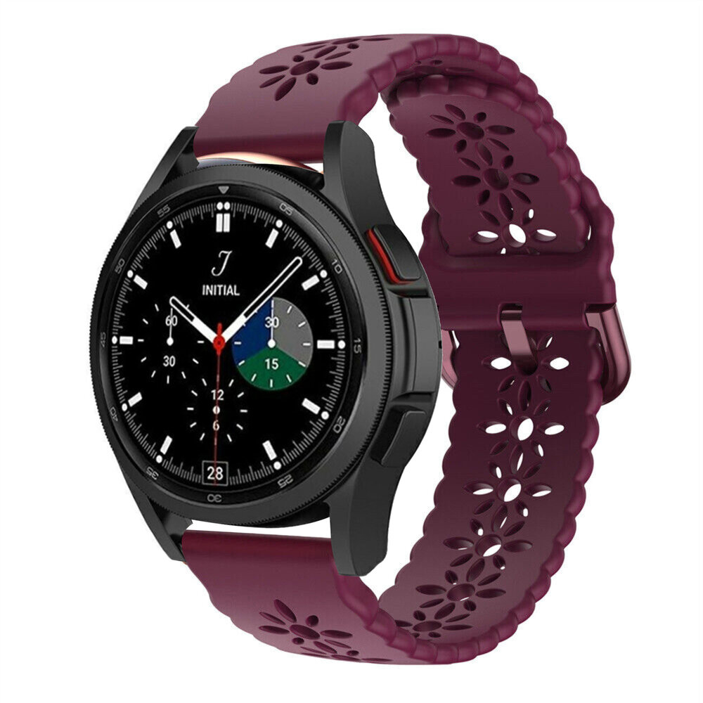 Strap-it Strap-it Samsung Galaxy Watch 4 Classic 46mm Patterned Silicone Strap (Bordeaux Red) Strap-it Strap-it Samsung Galaxy Watch 4 Classic 46mm Patterned Silicone Strap (Bordeaux Red)