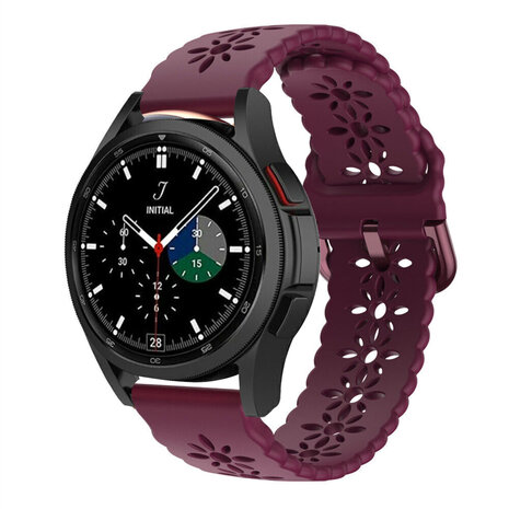 Strap-it Strap-it Samsung Galaxy Watch 4 Classic 46mm Patterned Silicone Strap (Bordeaux Red) Strap-it Strap-it Samsung Galaxy Watch 4 Classic 46mm Patterned Silicone Strap (Bordeaux Red)