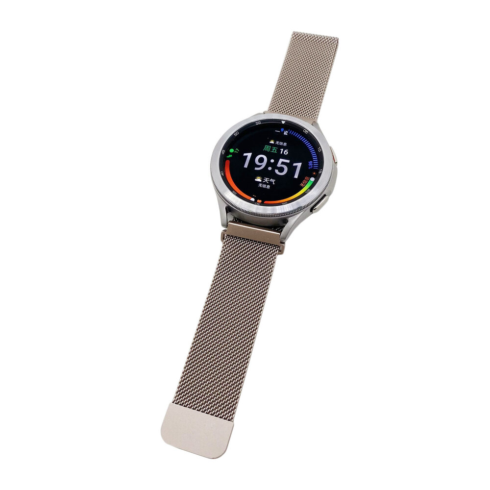 Strap-it Strap-it Samsung Galaxy Watch 4 Classic 42mm Milanese Strap (Starlight) Strap-it Strap-it Samsung Galaxy Watch 4 Classic 42mm Milanese Strap (Starlight)