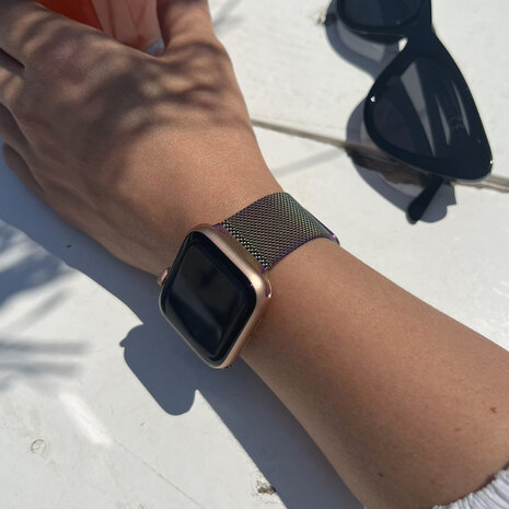 Strap-it Strap-it Xiaomi Mi Band 7 Milanese Strap (Pearlescent) Strap-it Strap-it Xiaomi Mi Band 7 Milanese Strap (Pearlescent)