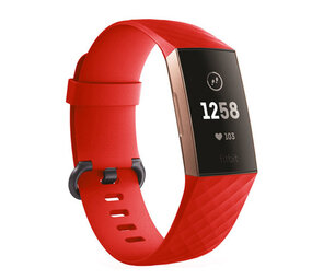 Strap-it Fitbit Charge 4 Silicone Strap (Red)