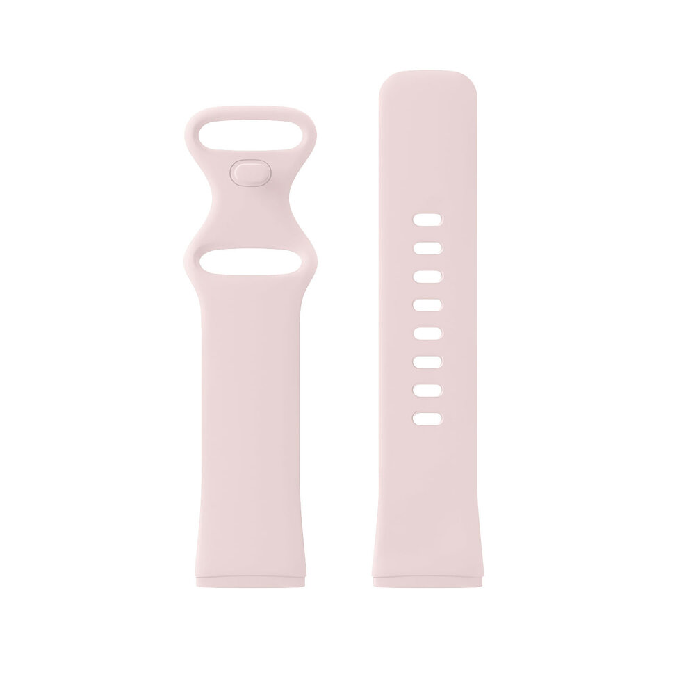 Strap-it Strap-it Fitbit Versa 4 Silicone Strap Classic (Light Pink)