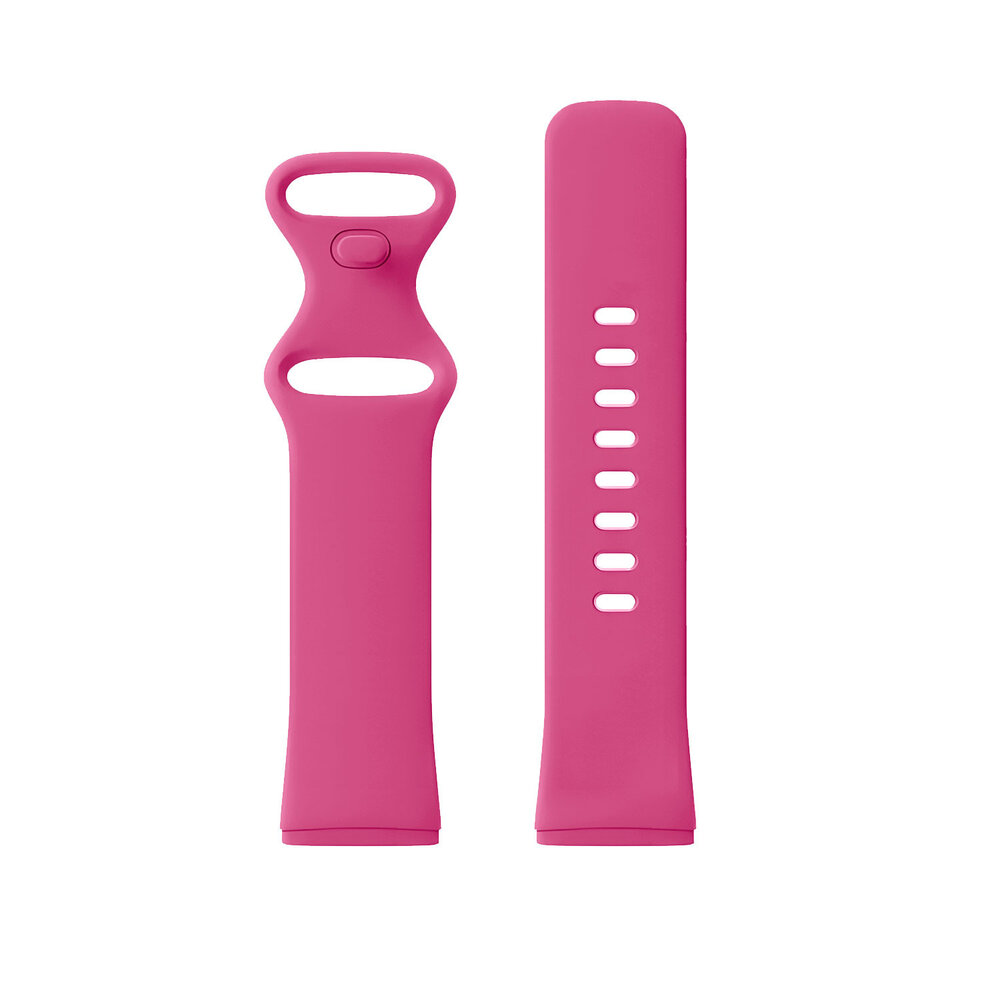 Strap-it Strap-it Fitbit Sense Silicone Strap Classic (Bright Pink)