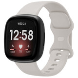 Strap-it Fitbit Versa 3 Silicone Strap Classic (Off-White)