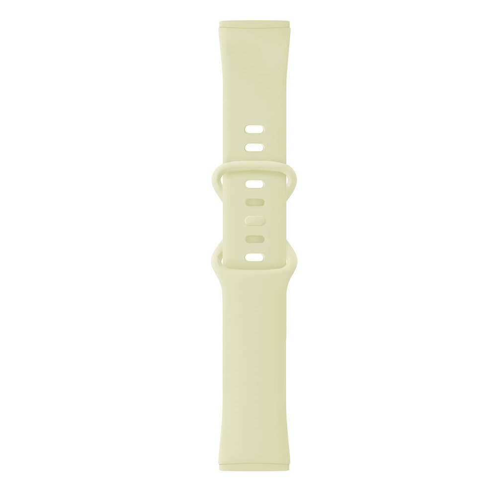 Strap-it Strap-it Fitbit Versa 3 Silicone Strap Classic (Pale Yellow)