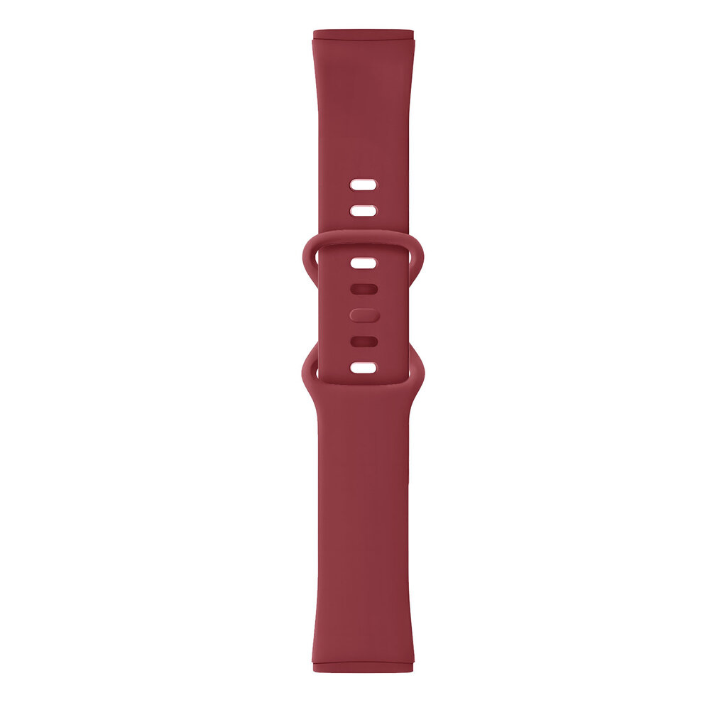 Strap-it Strap-it Fitbit Versa 3 Silicone Strap Classic (Wine Red)