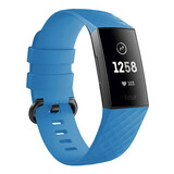 Strap-it Fitbit Charge 3 Silicone Strap (Light Blue)