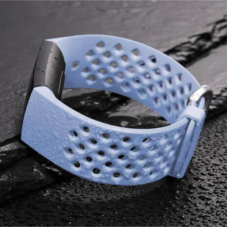 Strap-it Strap-it Fitbit Charge 3 Breathable Strap (Purple)