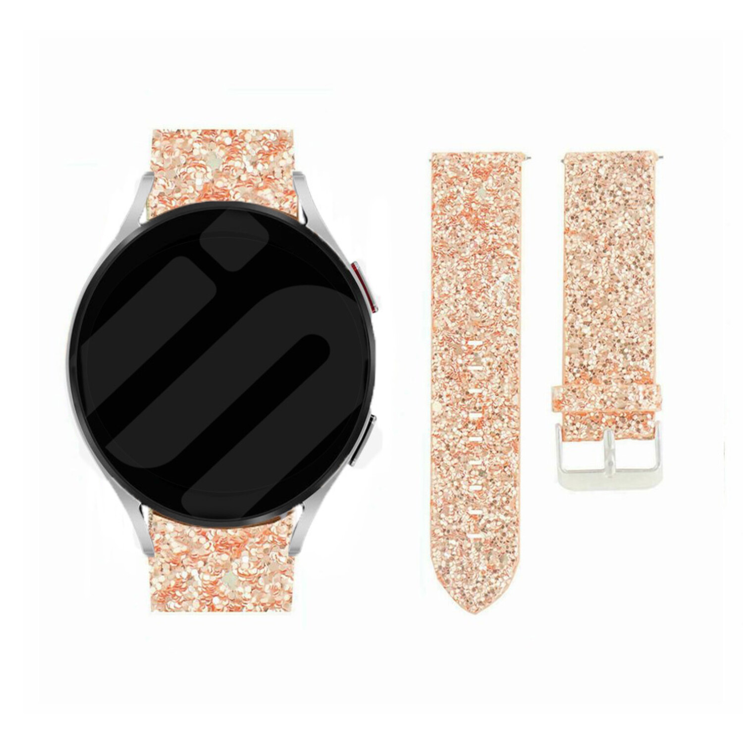 Samsung Galaxy Watch 6 - 40mm Sparkly Leather Strap (Rose Gold)