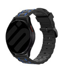 Strap-it Strap-it Samsung Galaxy Watch 6 - 40mm Silicone Strap Tough (Black/Blue)