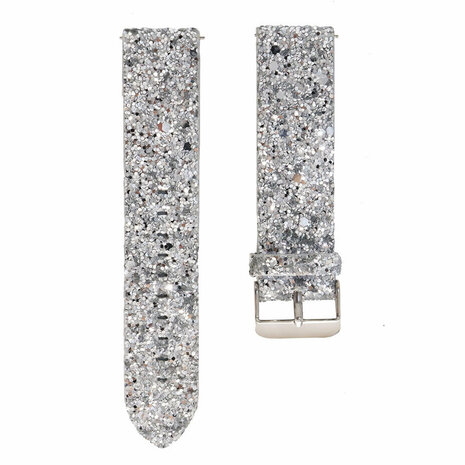 Samsung Galaxy Watch 6 44mm Sparkly Leather Strap Silver