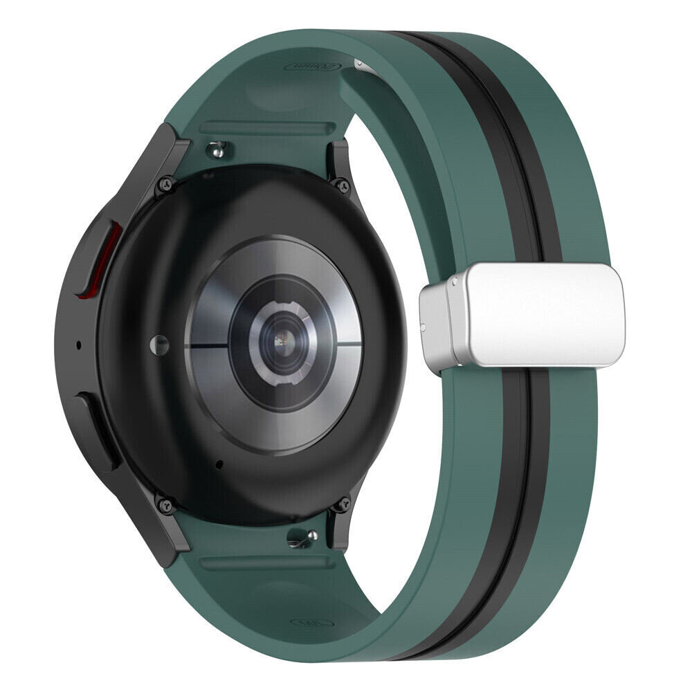 Strap-it Strap-it Samsung Galaxy Watch 6 - 44mm Silicone D-Buckle Strap (Green/Black) Strap-it Strap-it Samsung Galaxy Watch 6 - 44mm Silicone D-Buckle Strap (Green/Black)