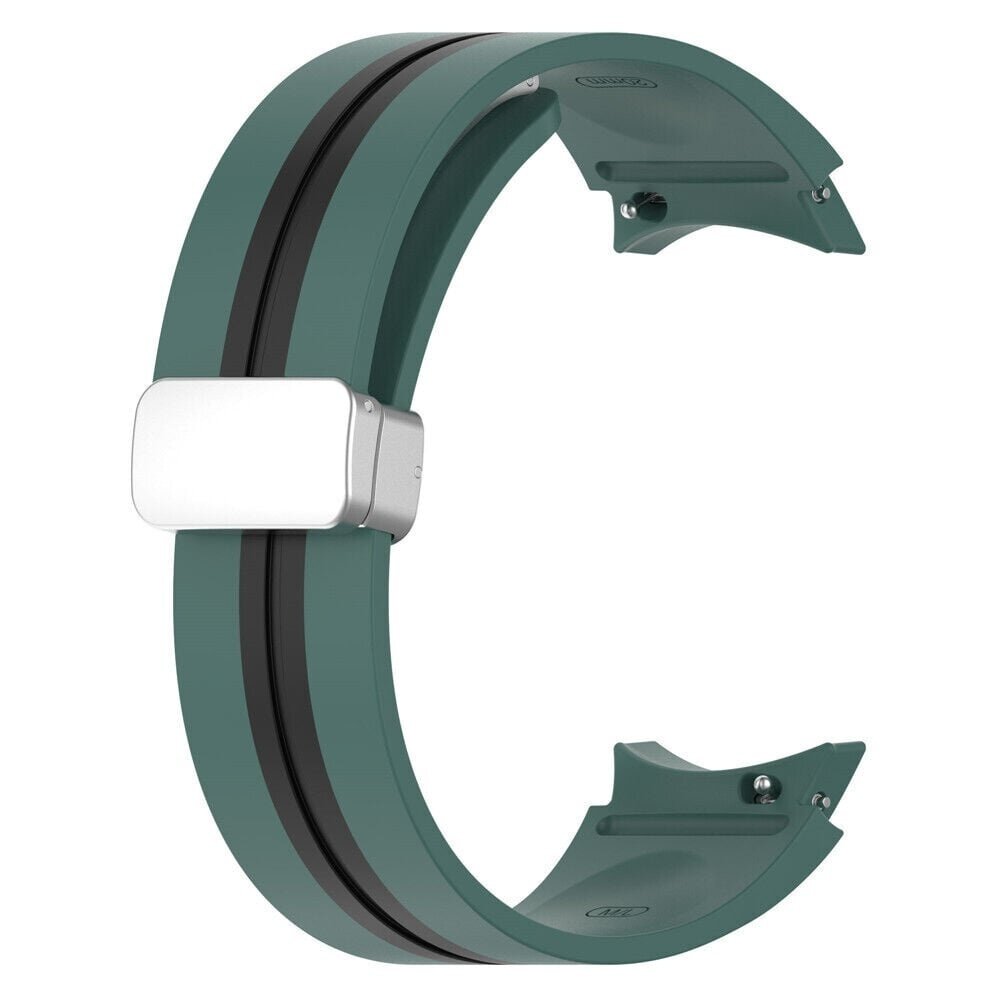 Strap-it Strap-it Samsung Galaxy Watch 6 - 44mm Silicone D-Buckle Strap (Green/Black) Strap-it Strap-it Samsung Galaxy Watch 6 - 44mm Silicone D-Buckle Strap (Green/Black)
