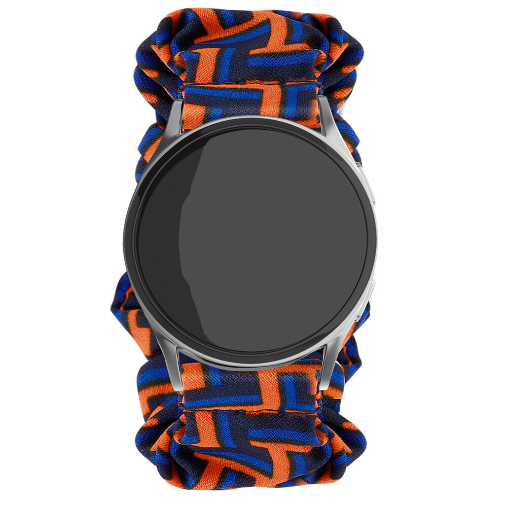 Strap-it Strap-it Samsung Galaxy Watch 6 - 44mm Scrunchie Strap (Black/Orange/Blue) Strap-it Strap-it Samsung Galaxy Watch 6 - 44mm Scrunchie Strap (Black/Orange/Blue)