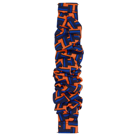 Strap-it Strap-it Samsung Galaxy Watch 6 - 44mm Scrunchie Strap (Black/Orange/Blue) Strap-it Strap-it Samsung Galaxy Watch 6 - 44mm Scrunchie Strap (Black/Orange/Blue)