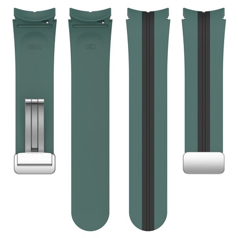 Strap-it Strap-it Samsung Galaxy Watch 6 Classic 43mm Silicone D-Buckle Strap (Green/Black) Strap-it Strap-it Samsung Galaxy Watch 6 Classic 43mm Silicone D-Buckle Strap (Green/Black)