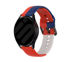 Strap-it Samsung Galaxy Watch 6 Classic 43mm Silicone Strap Triple (Red-White-Blue) Strap-it Samsung Galaxy Watch 6 Classic 43mm Silicone Strap Triple (Red-White-Blue)