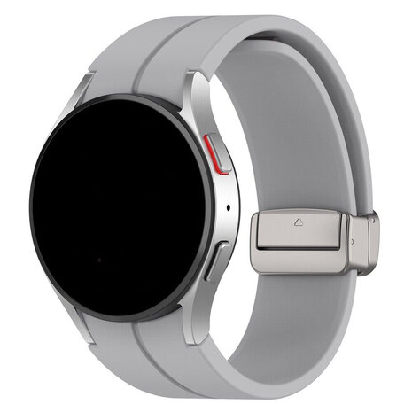 Strap-it Strap-it Samsung Galaxy Watch 6 Classic 47mm Silicone D-Buckle  Strap (Grey)