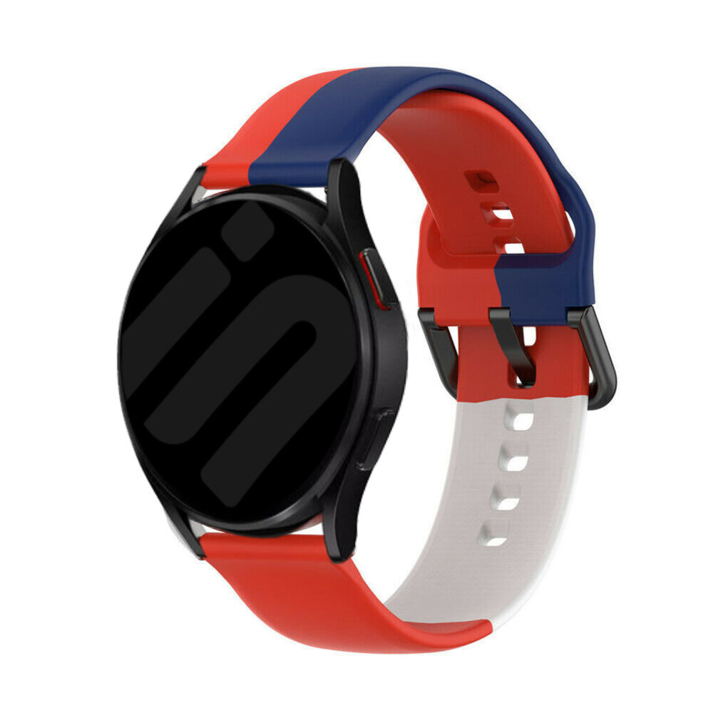 Strap-it Strap-it Samsung Galaxy Watch 6 Classic 47mm Silicone Strap Triple (Red-White-Blue) Strap-it Strap-it Samsung Galaxy Watch 6 Classic 47mm Silicone Strap Triple (Red-White-Blue)