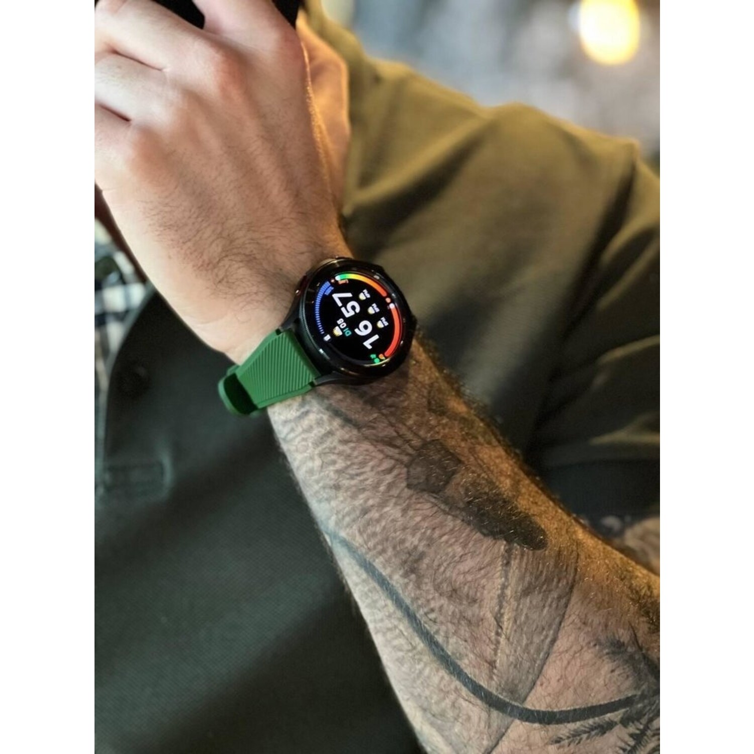 Strap it Strap it Huawei Watch GT 2 Pro Silicone Strap with Buckle Green