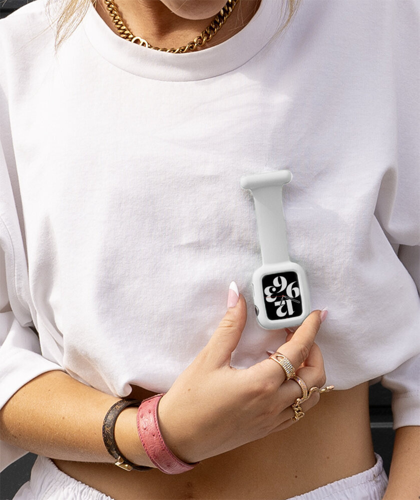 Strap-it Strap-it Apple Watch Nurse Fob with Protective Case (White) Strap-it Strap-it Apple Watch Nurse Fob with Protective Case (White)