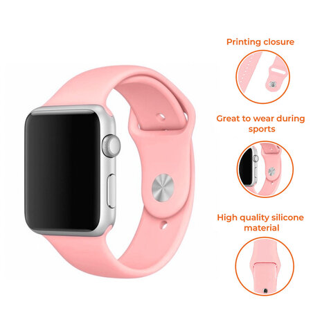 Strap-it Strap-it Apple Watch Silicone Strap (Pink)